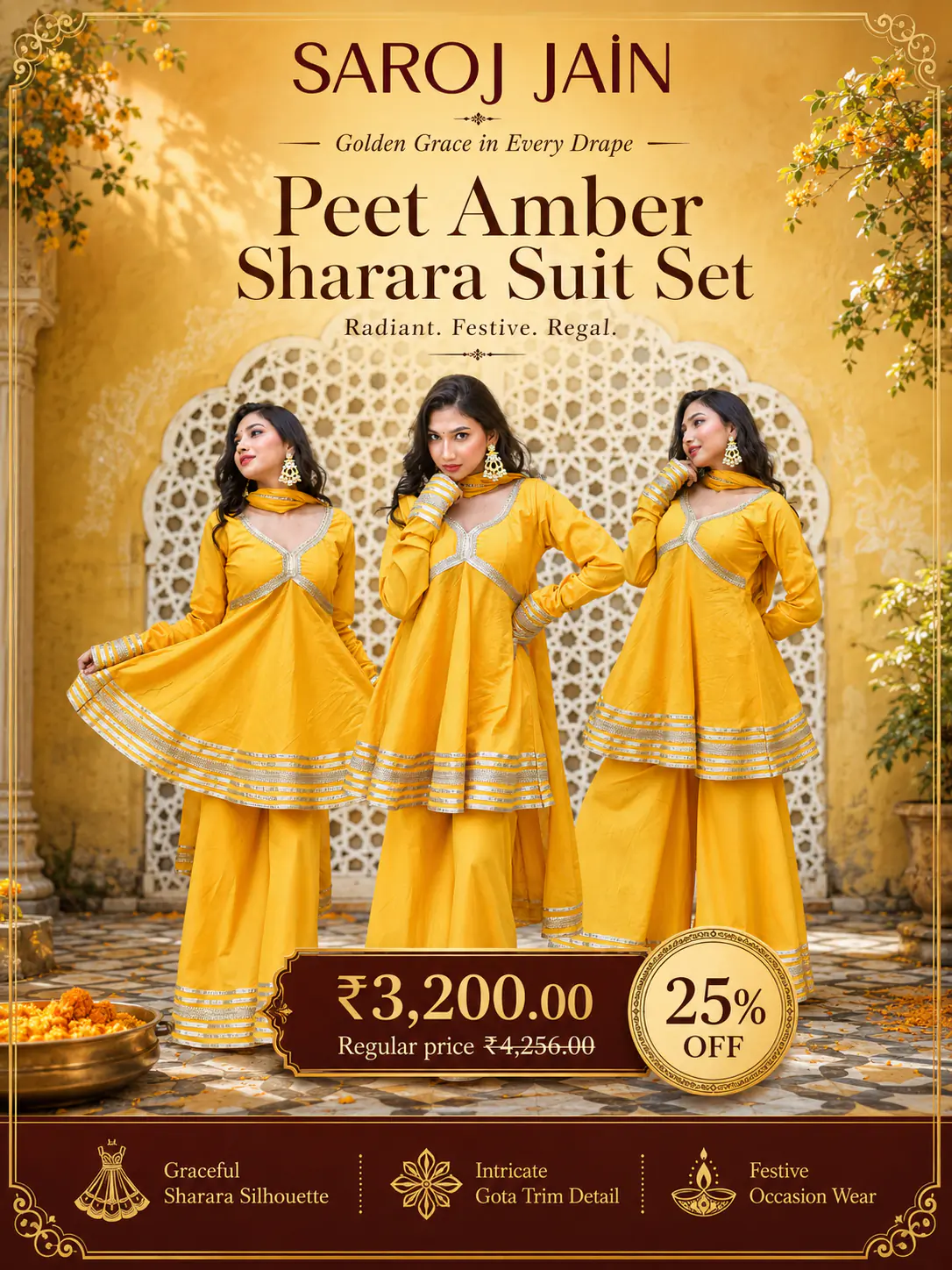 Peet Amber Sharara Set